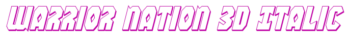 Warrior Nation 3D Italic Italic